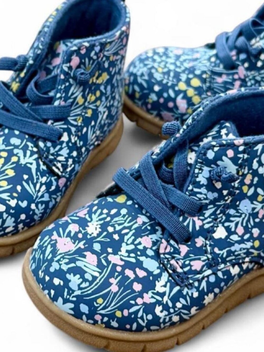 Carter's Blue Floral Baby Girl Boots Size 3 New